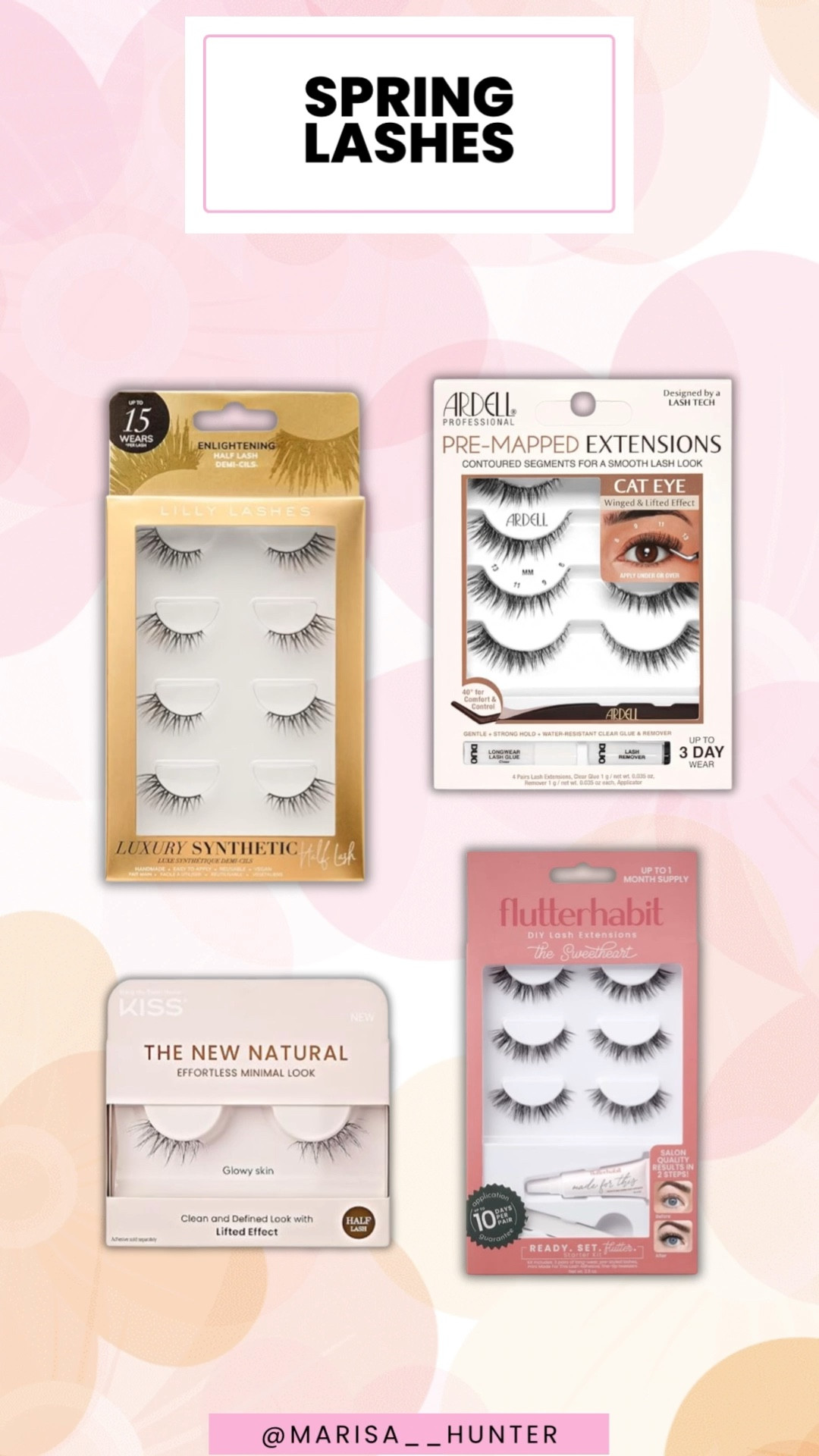 Spring lashes 🤩

Lash extensions pre-mapped had lash wispy cat eye natural looking strip lashes lash clusters lash glue mom life self care 

#LTKBeauty #LTKselfcare #LTKmomlife