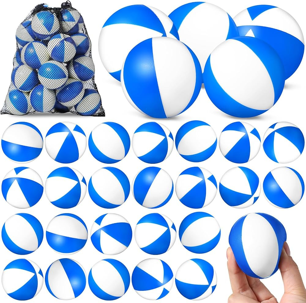 Jenaai 24 Pcs Beach Stress Balls 2.5 Inch Mini Relief Stress Ball Colored Foam Ball Swimming Pool... | Amazon (US)