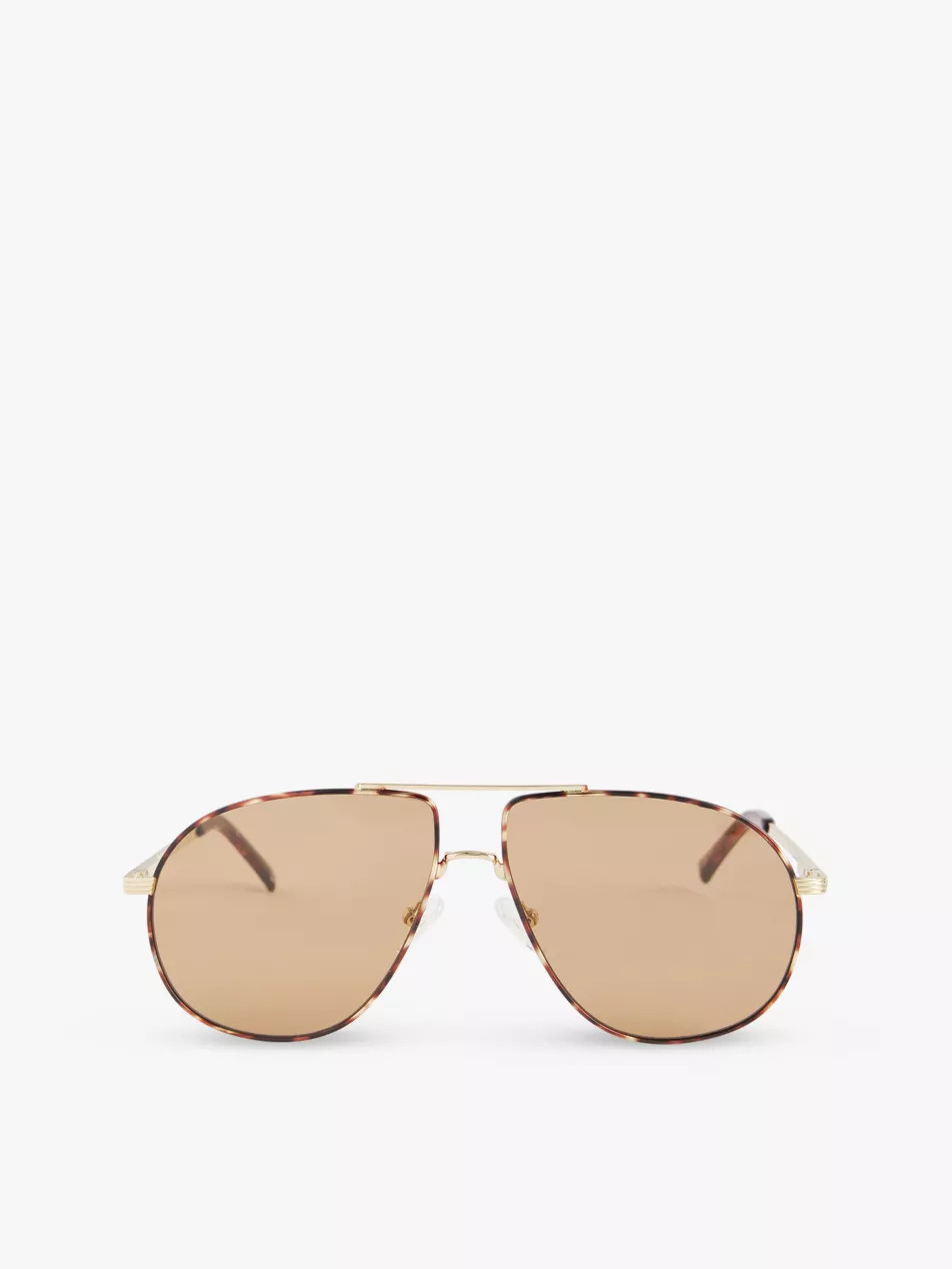 Schmaltzy aviator-frame metal sunglasses | Selfridges