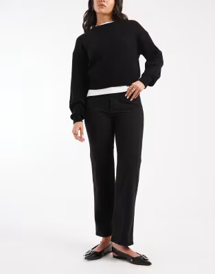 Levi's ribcage straight ankle jeans in black | ASOS (Global)