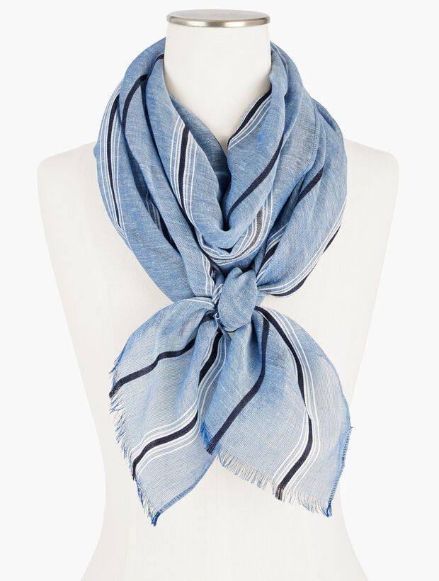 Blooming Stripes Oblong Scarf | Talbots