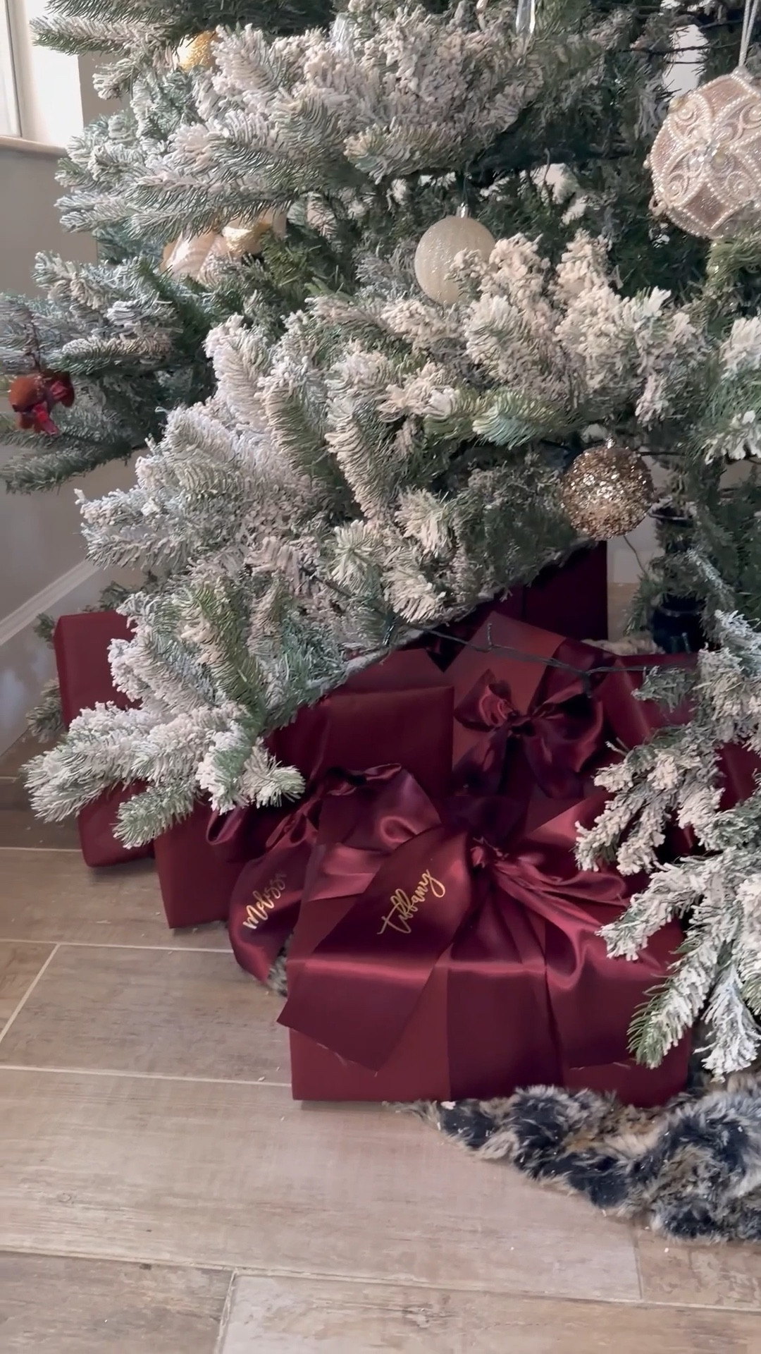 This and wishing the rest of the #gifts would #wrap themselves lol 🎁🎄 I’ve still got a ways to go and about to make a post office run to ship some. In the meantime, I have to share this year’s #wrappingpaper!!! I am obsessed! 

All of the ribbon linked here was used - as long as you have burgundy double sided satin ribbon that’s 4” wide, it will look like this!

#christmas #holiday #giftwrap #presents 

#LTKHoliday #LTKSeasonal #LTKGiftGuide