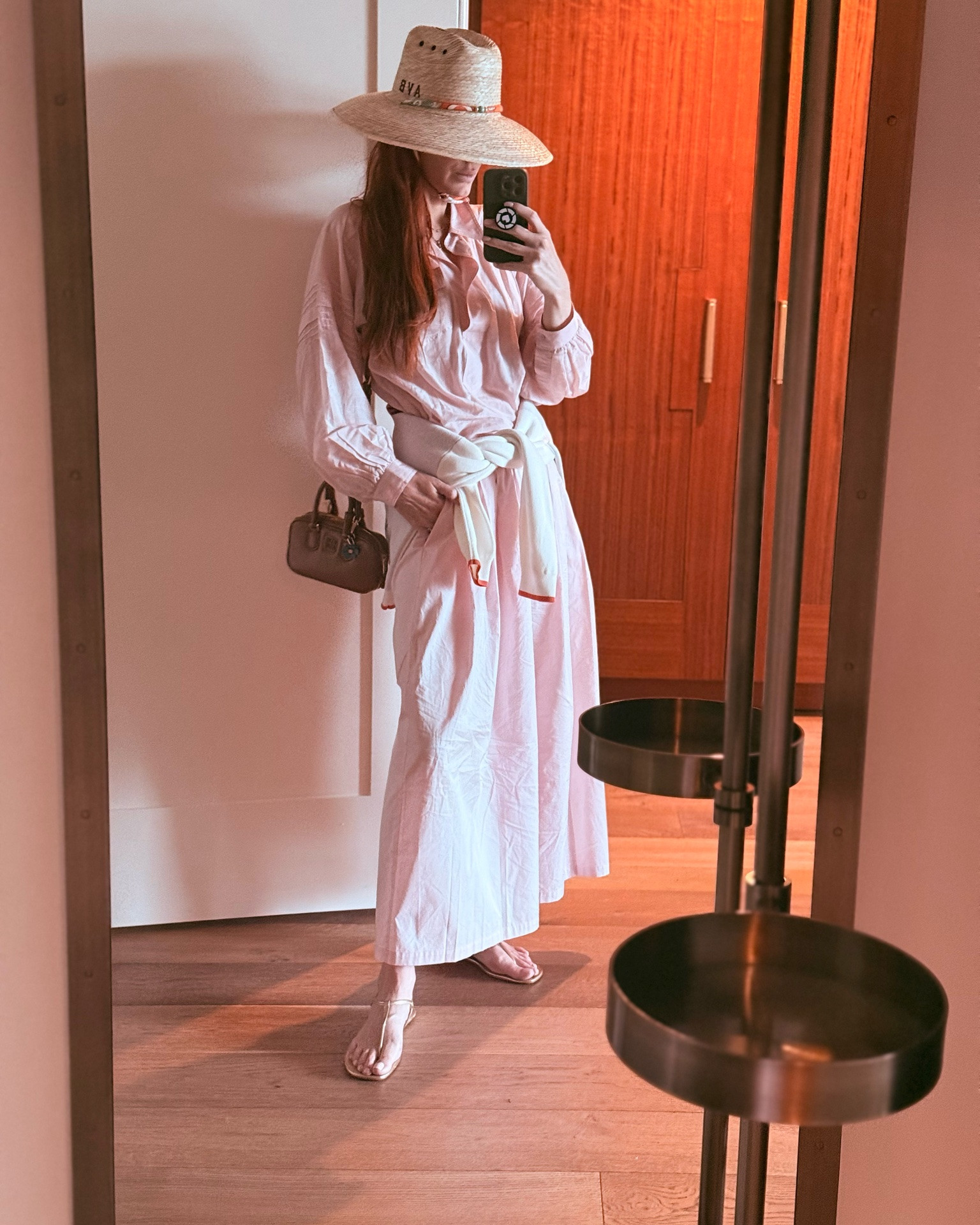 Part of my outdoor sports, pool day wardrobe this year. I got endless compliments on my all pink look this weekend. It covered my skin from the sun, was light and cool and unique yet elegant. 
I tied this adorable sweater around my waist both for style and to give myself optionality for a cool morning or cool air conditioning. The sweater has “the stars at night are big and bright” embroidered on it IYKYK

#LTKootd #LTKmomlife #LTKActive