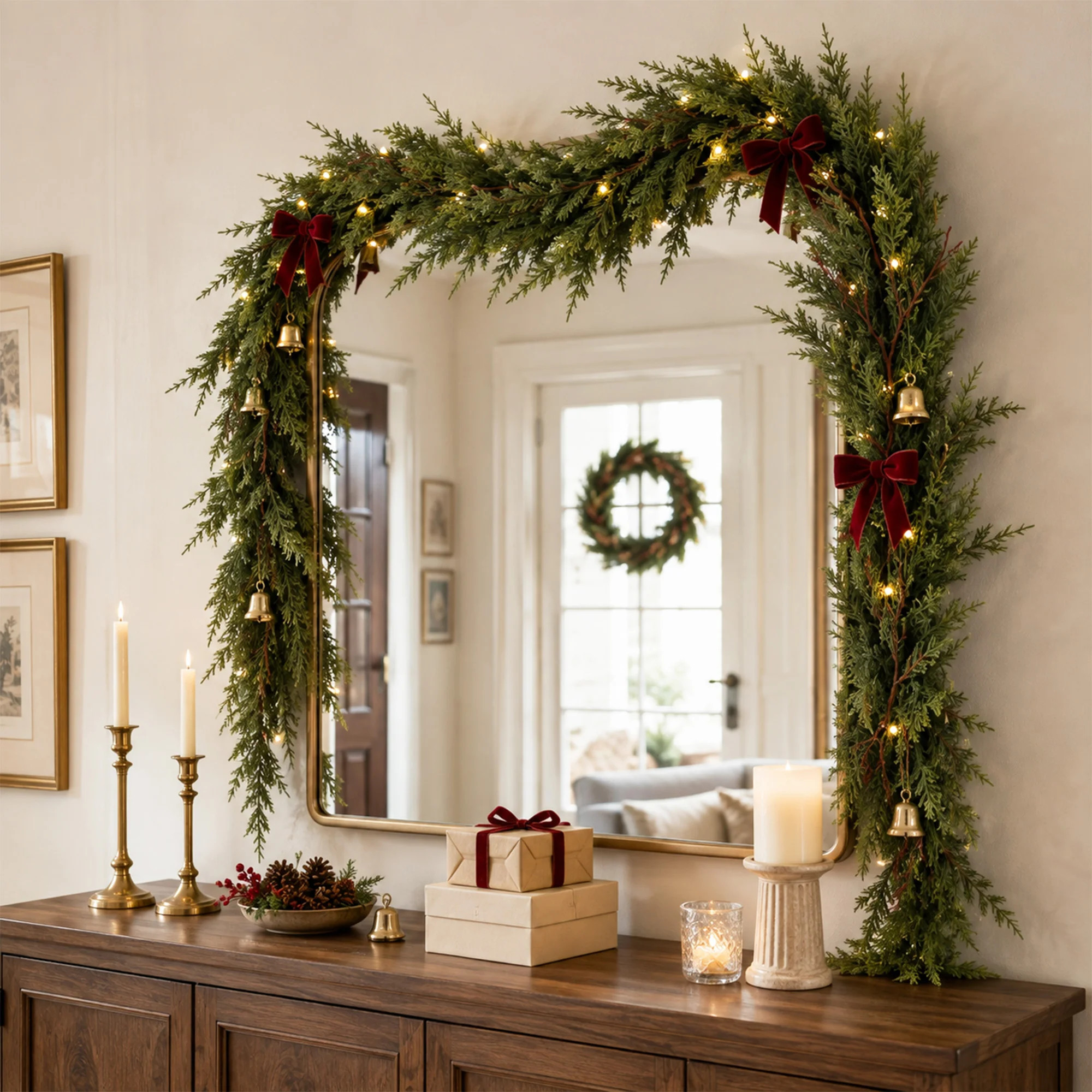 Christmas Norfolk Pine Garland Greenery | Wayfair North America