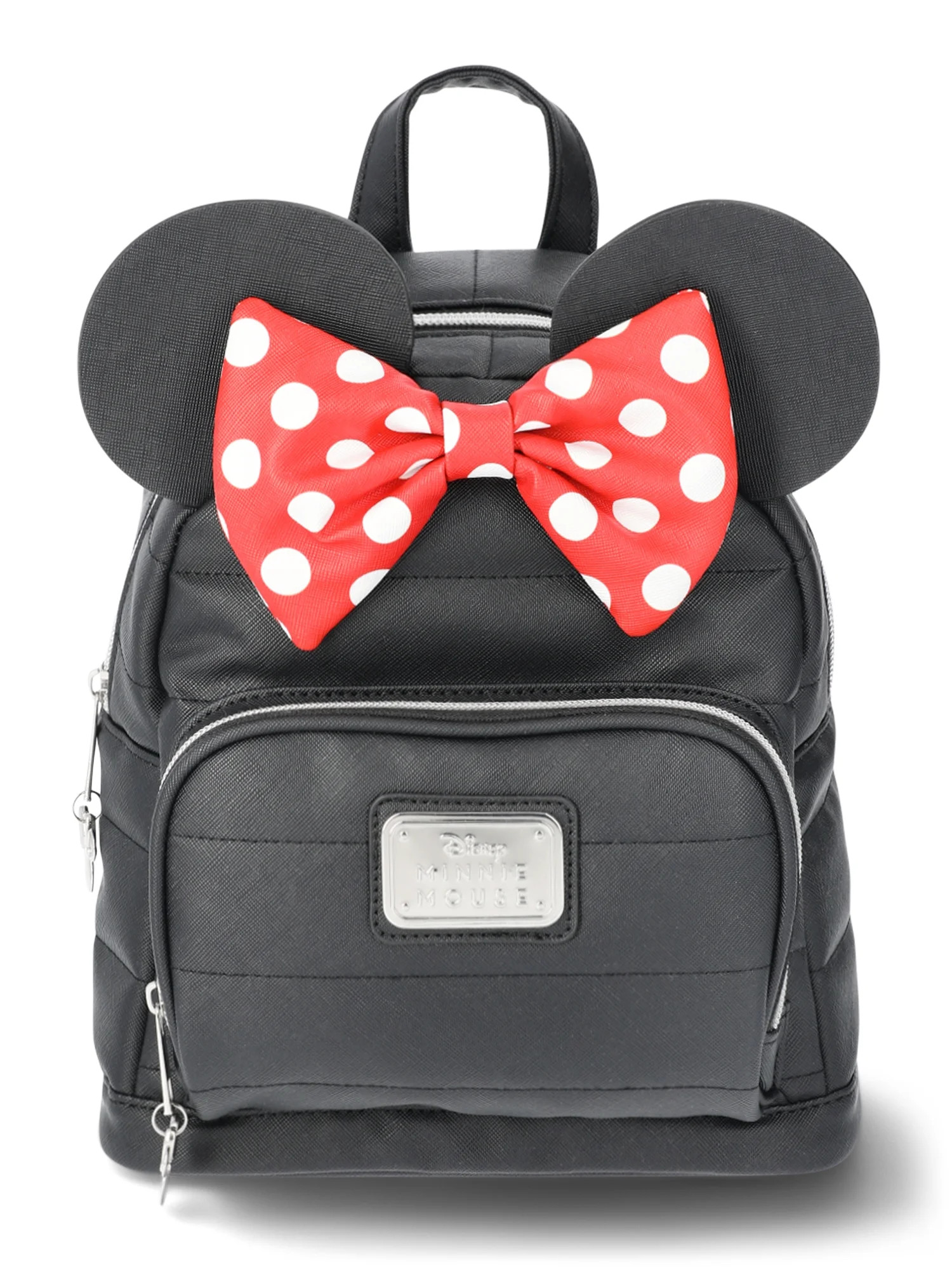 Disney Minnie Mouse Polka Dot Bow Women's Mini Backpack, Black | Walmart (US)