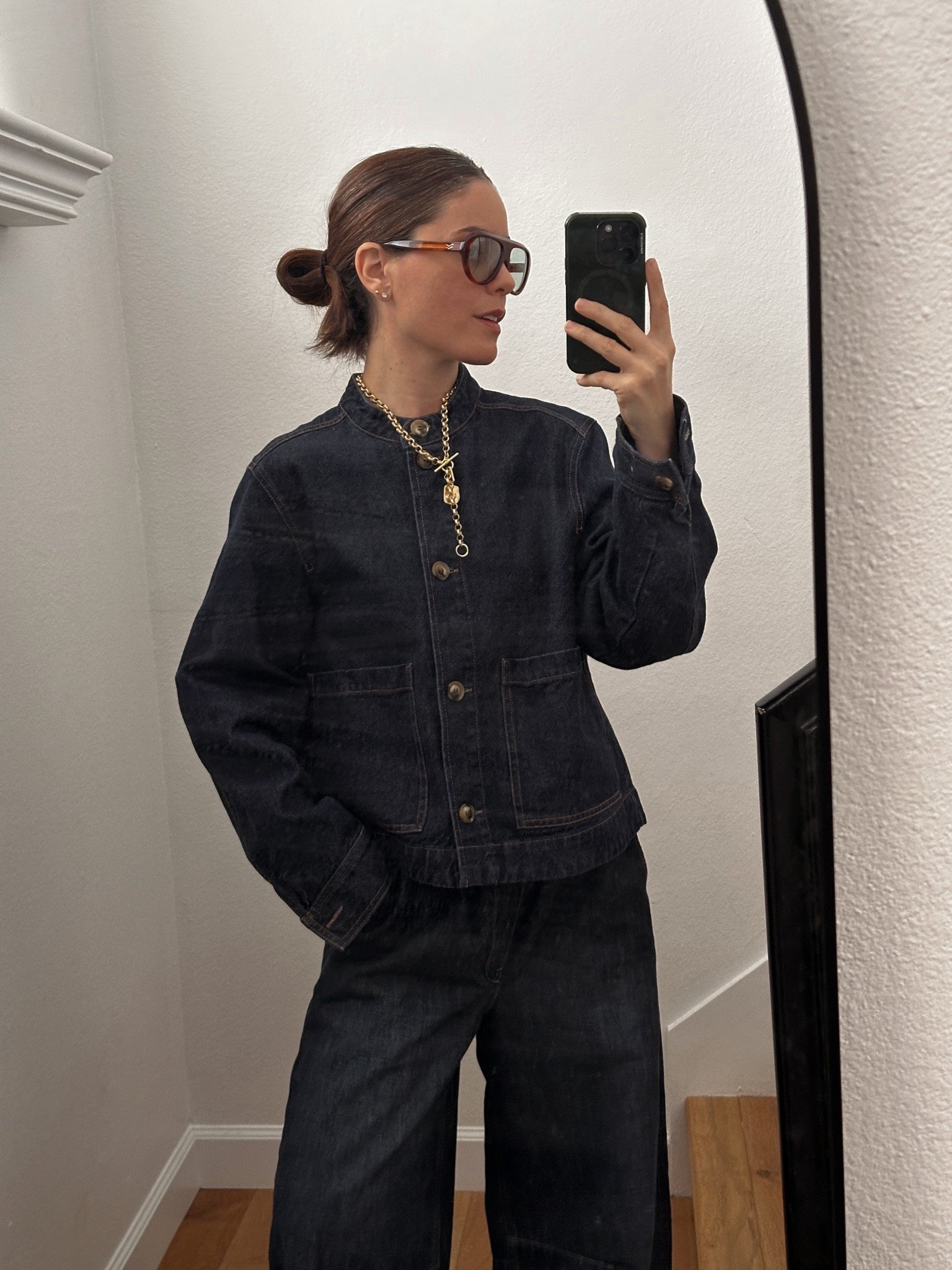 Chic comfy workwear outfit! Denim on denim 💙

#LTKValentine #LTKWorkwear #LTKgrwm