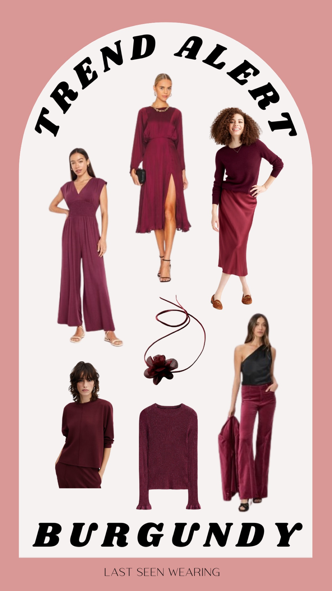 Trend Alert: Burgundy
#choker #jumpsuit

#LTKstyletip #LTKMostLoved