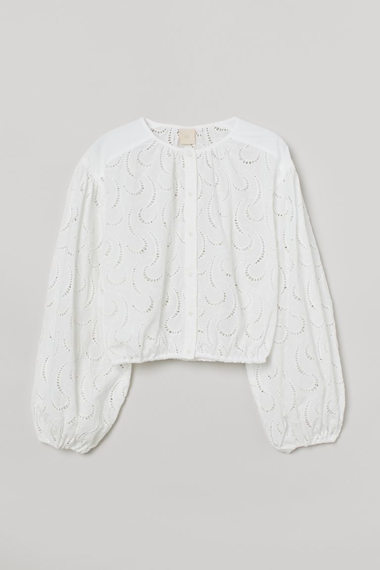 Eyelet Embroidery Blouse | H&M (US + CA)