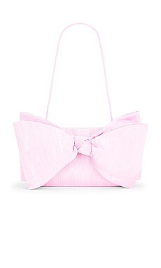 Loeffler Randall Valerie Bow Clutch in Powder Pink from Revolve.com | Revolve Clothing (Global)