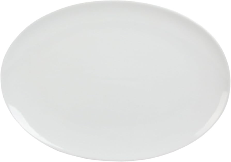 10 Strawberry Street Coupe Stoneware 14" Oval Serving Platter, White | Amazon (US)