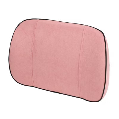 Unique Bargains Car Headrest Neck Seat Cushion Lumbar Support Set 11.81"x16.14"x3.54" Pink | Target