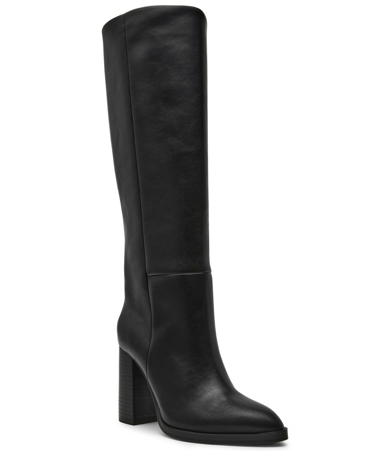 Dv Dolce Vita Women's Bardonny Knee-High Tall Block-Heel Dress Boots - Black Smooth | Macy's