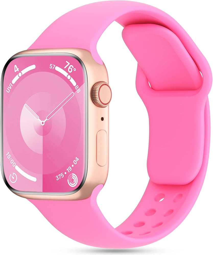 Patented Silicone Compatible with Apple Watch Band 38mm 40mm 41mm 42mm 44mm 45mm 49mm, Soft Water... | Amazon (US)