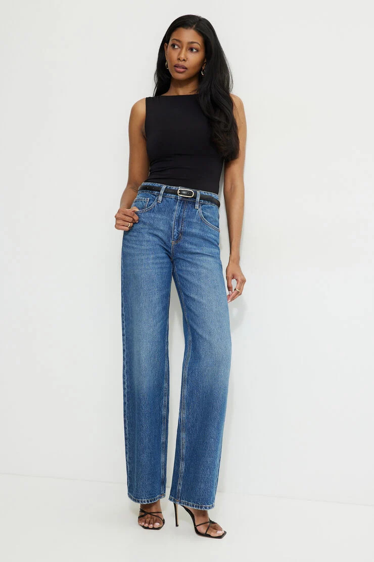 Heidi High Rise Wide Leg Jeans | Dynamite Clothing
