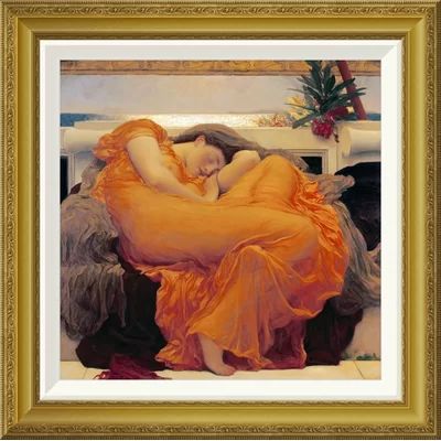 'Flaming June' by Lord Frederick Leighton Framed Graphic Art Global Gallery Size: 21.96" H x 22" W x | Wayfair North America