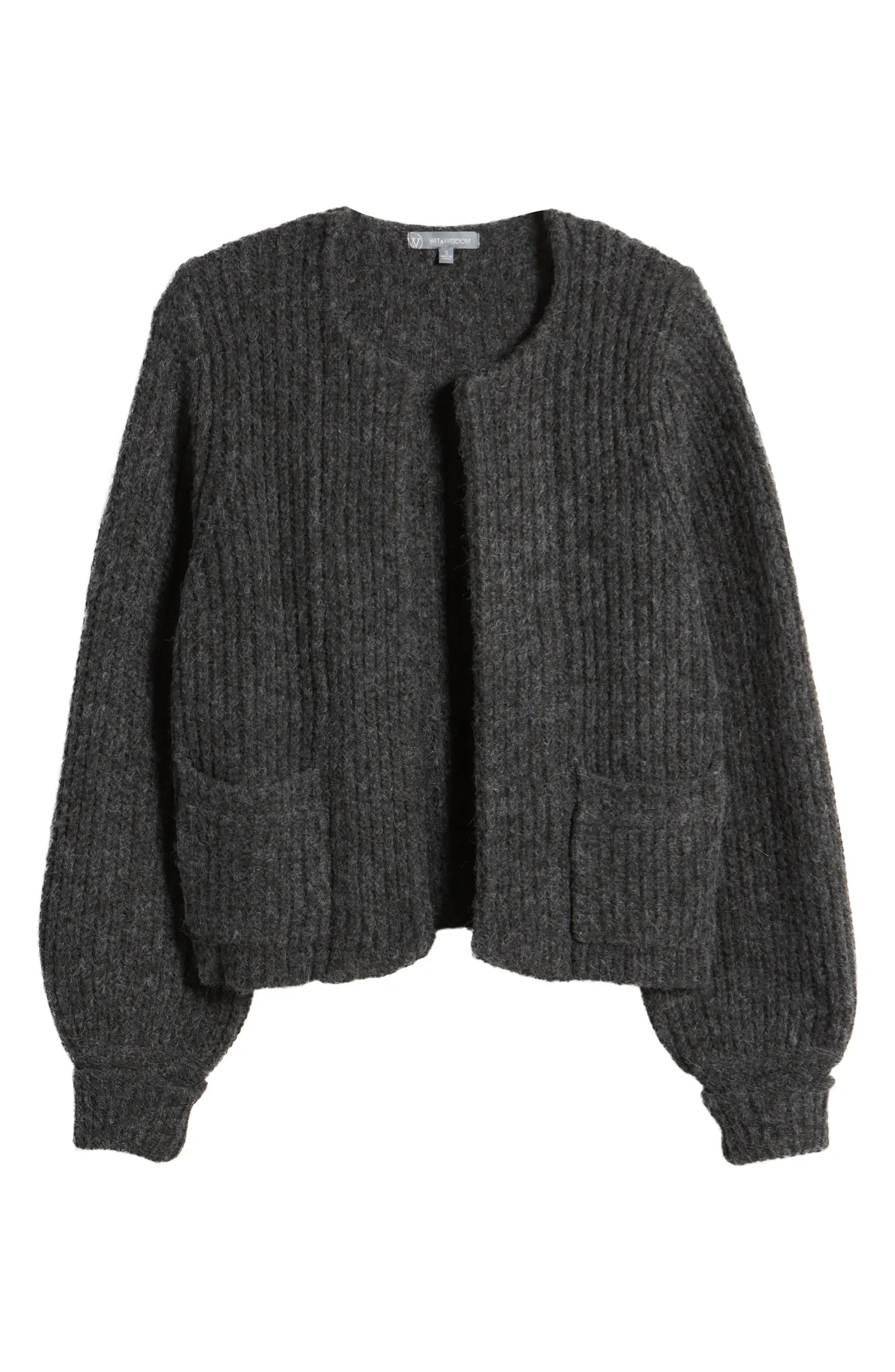 Wit & Wisdom Marled Blouson Sleeve Cardigan | Nordstrom | Nordstrom