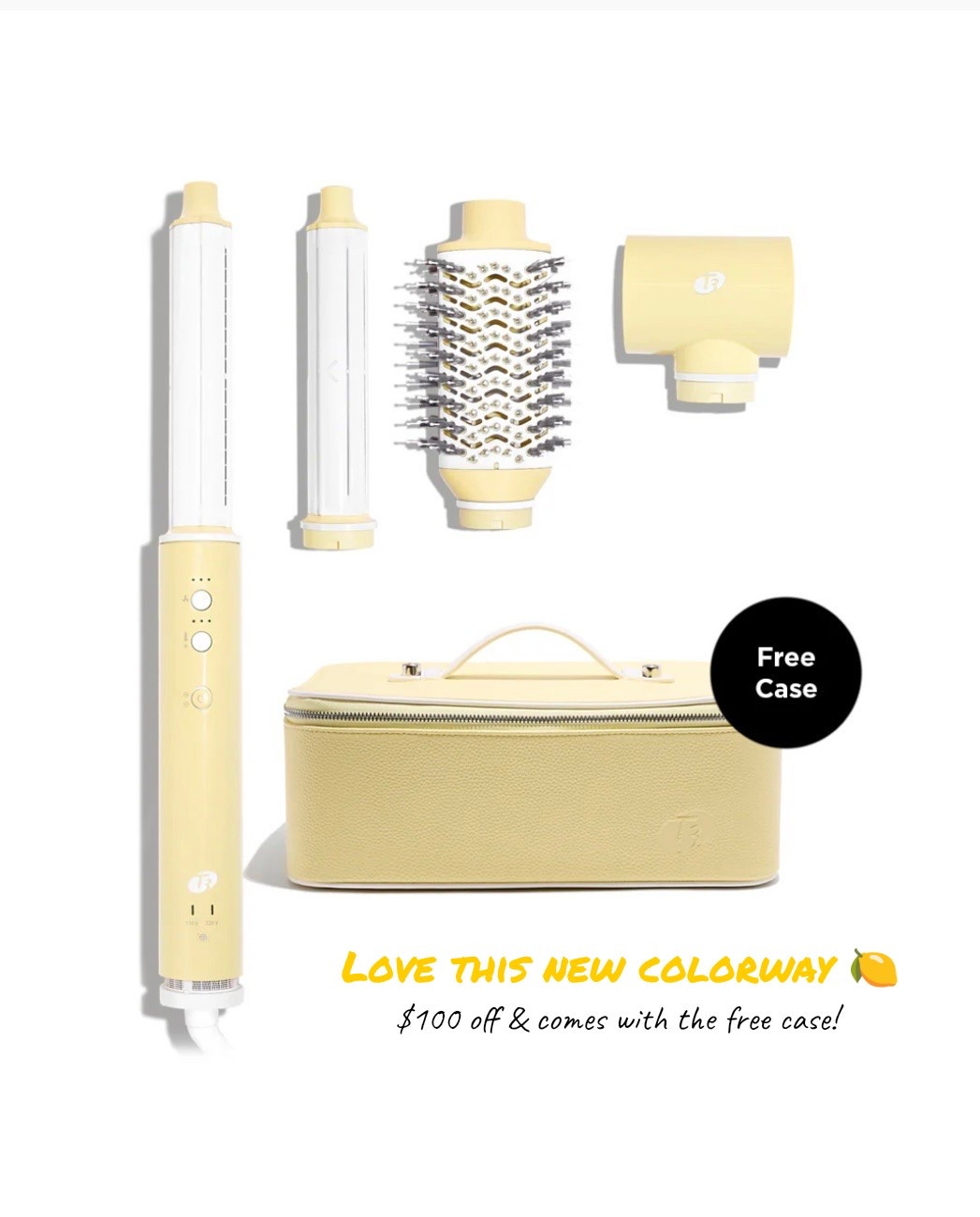 T3 just came out with this limited edition yellow Airwrap and I’m obsessed!! So pretty 😍 It’s $100 off right now and comes with the free carrying case! 

T3, Airwrap hair styler, hair dryer, hair curler, hair styling tools, big bouncy curls, voluminous curls

#LTKgrwm #LTKBeauty #LTKSaleAlert