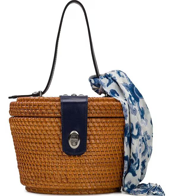 Patricia Nash Caselle Rattan Top Handle with Scarf Bucket Bag | Dillard's | Dillard's