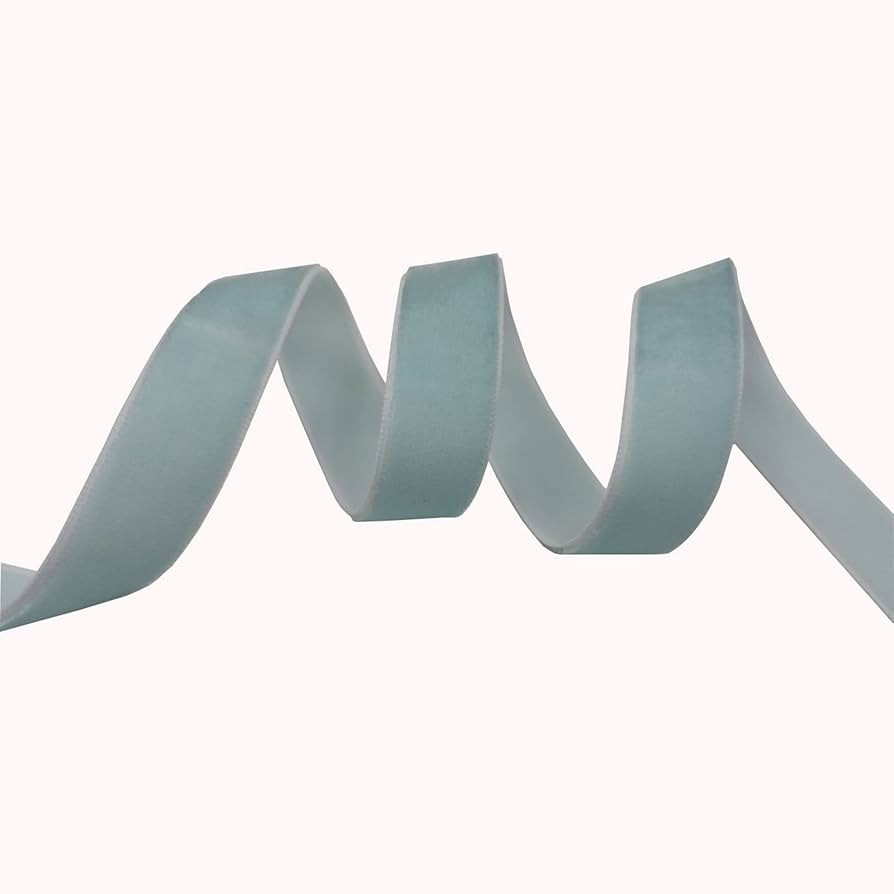 Amazon.com: KLTRIBBON Nylon Baby Blue Velvet Ribbon Single Faced,5/8 Inch X 25Yards,for Sewing, G... | Amazon (US)