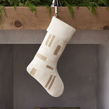 Geo Embroidered Stocking | West Elm (US)