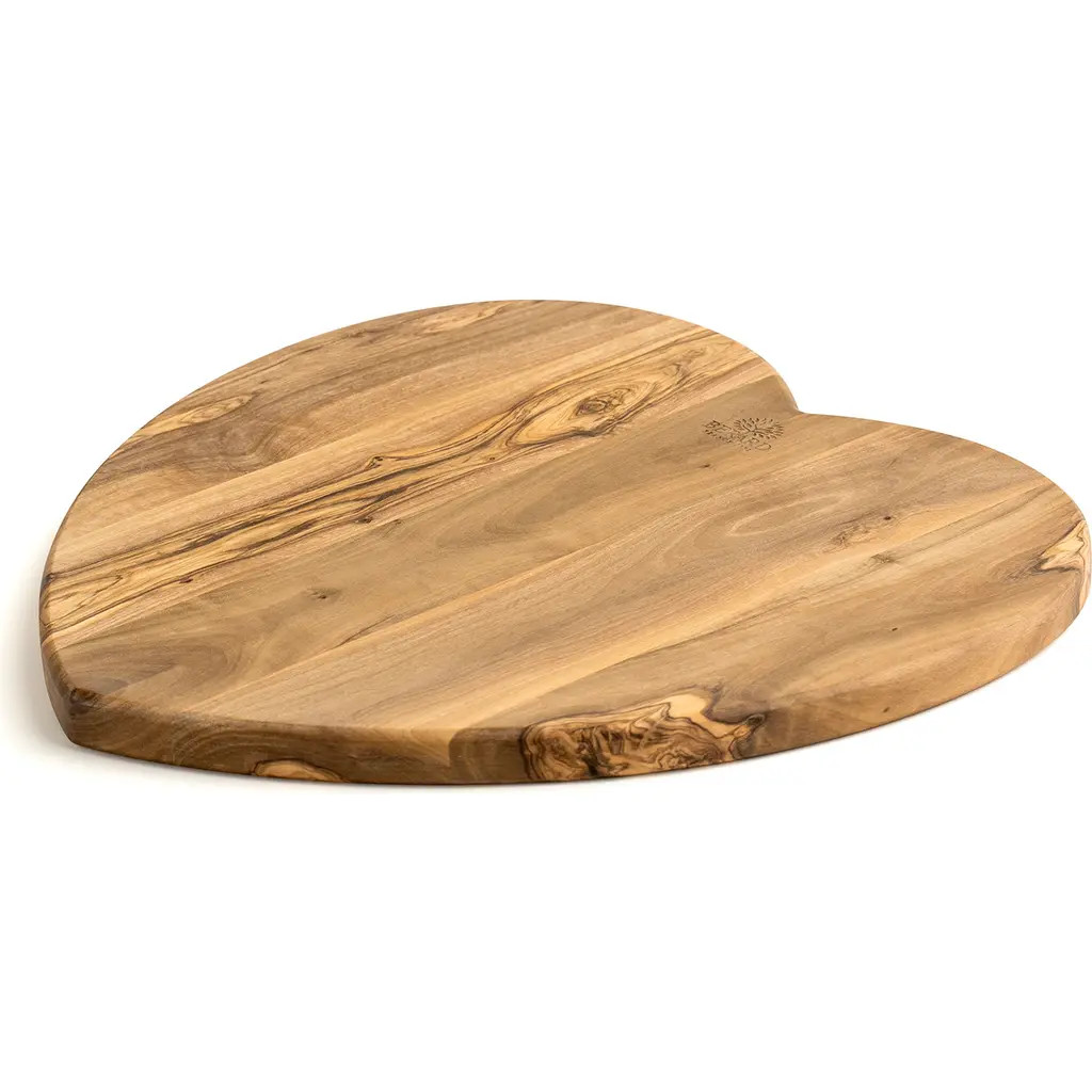 Berard Olivewood Cutting Board, Heart Shape, 11 x 6.7 x 0.63" in Brown at Nordstrom | Nordstrom