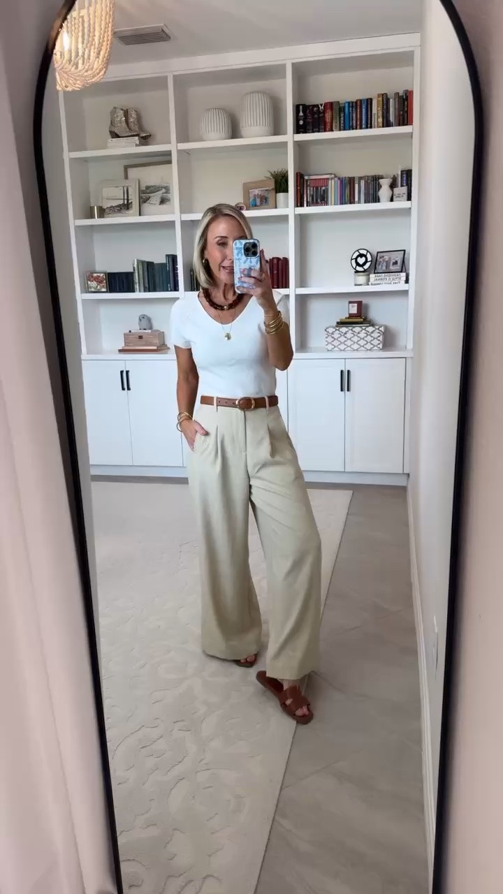 How to Style: 3 sandals - 2 outfits each Use code RL88CJCZ for 20% off (valid till 9/30) Dressy Slip On Slide Sandals - fit tts. Over 16 colors. Brown: Silk Cashmere Blend Wide V Neck Short Sleeve Sweater - size Small. 7 colors // Linen Blend Wide Leg Trousers - size XS, Petite. 6 colors. @riheroofficial

#LTKSaleAlert#LTKSeasonal#LTKOver40