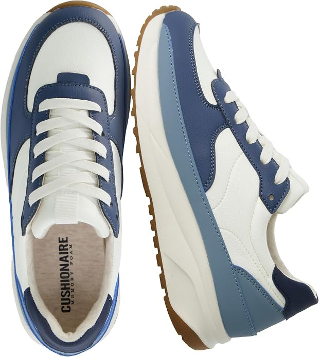 CUSHIONAIRE Score Platform Sneakers for Women, Lightweight Tennis Shoes with Adjustable Laces and... | Amazon (US)