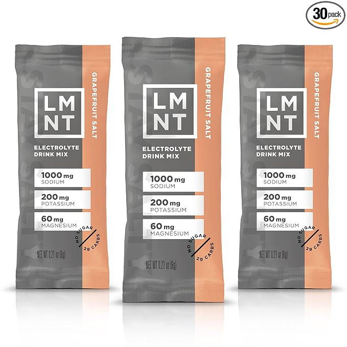 LMNT Zero Sugar Electrolytes - Grapefruit Salt | Drink Mix | 30 Count | Amazon (US)