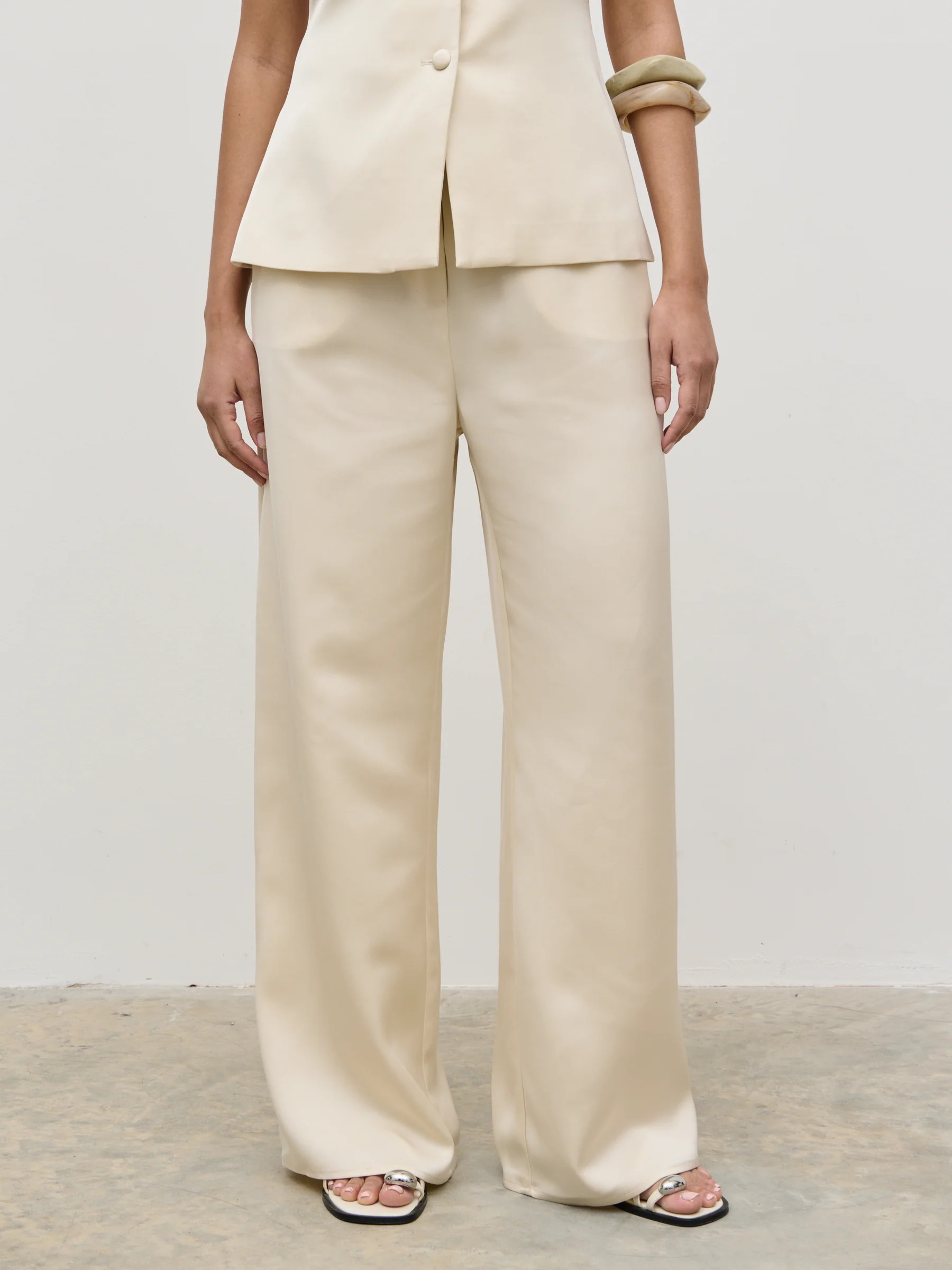 Breya Satin Drawstring Trousers | Pretty Lavish (UK)