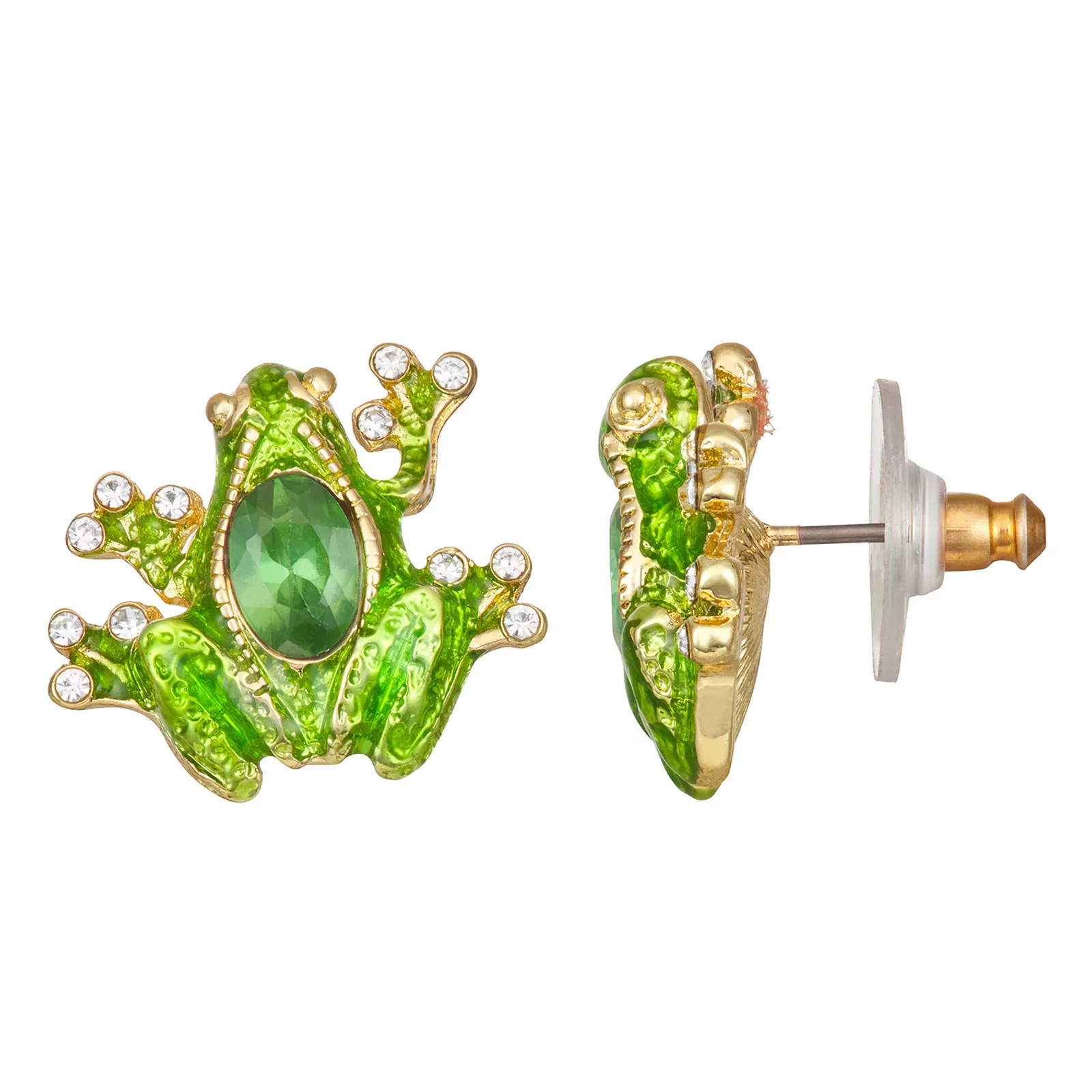 Napier Gold Tone Frog Stud Earrings | Kohl's