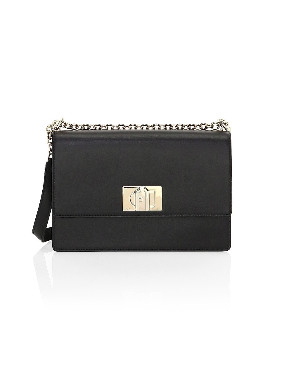 Furla Women's Small Furla 1927 Leather Shoulder Bag - Black | Saks Fifth Avenue