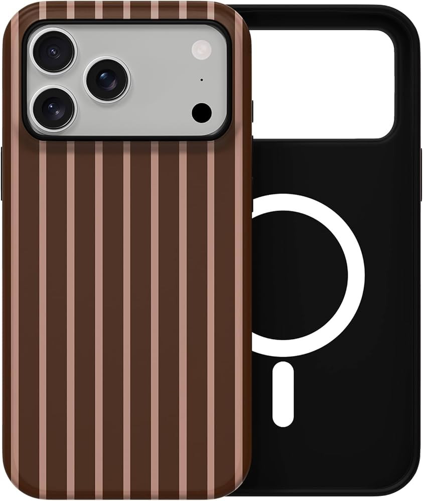 Skyseaco for iPhone 17 Pro Case with Magsafe Cute Striped Phone Case, Shockproof Slim Soft TPU an... | Amazon (US)