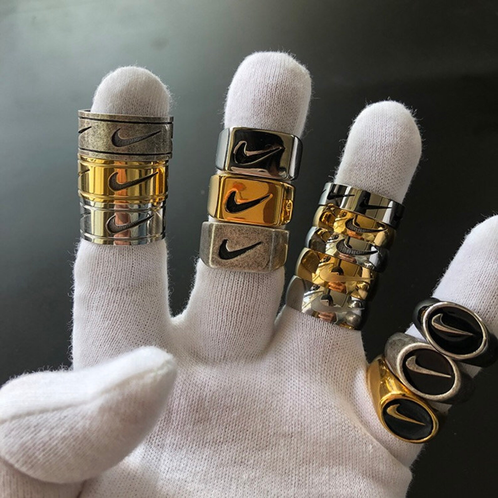 Nike Gold Rings Nike Silver Rings Nike vintage rings | Etsy | Etsy (US)