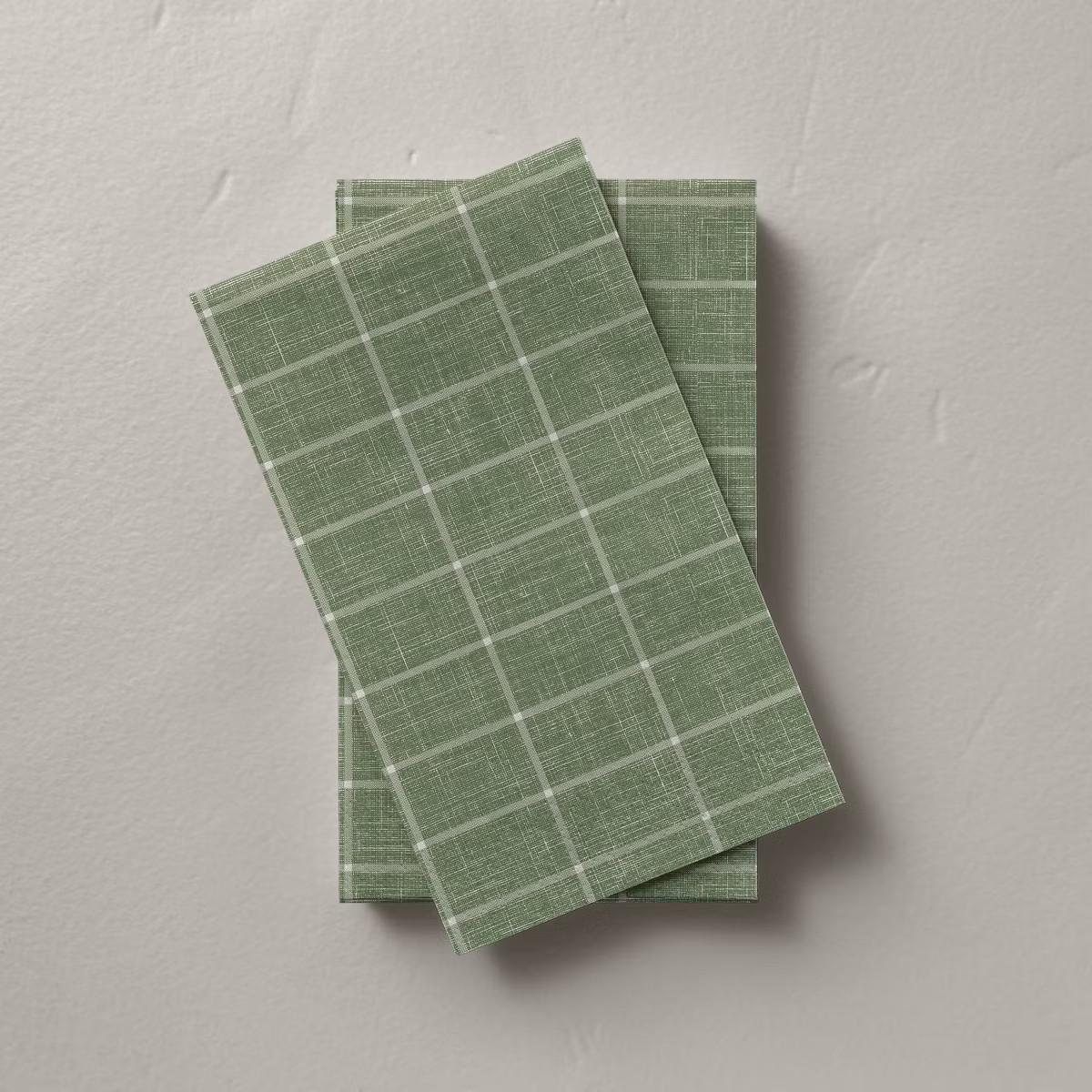 14ct Grid Printed Paper Napkins Green/Cream - Hearth & Hand™ with Magnolia | Target