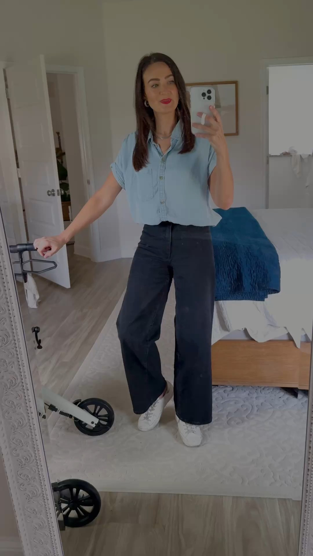 Perfect black denim for fall from Target!True denim, no stretch, maybe size up if in between sizes 

#LTKPetite #LTKOver40 #LTKFindsUnder50