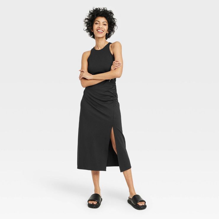 Women's Sleeveless Ruched Ponte Dress - A New Day™ | Target