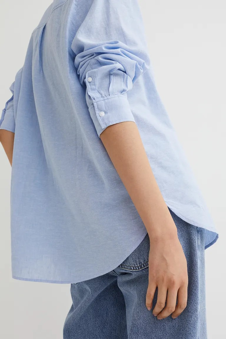 Linen-blend shirt | H&M (UK, MY, IN, SG, PH, TW, HK)