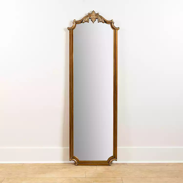 Evelyn Antique Gold Leaner Mirror | Kirkland's Home