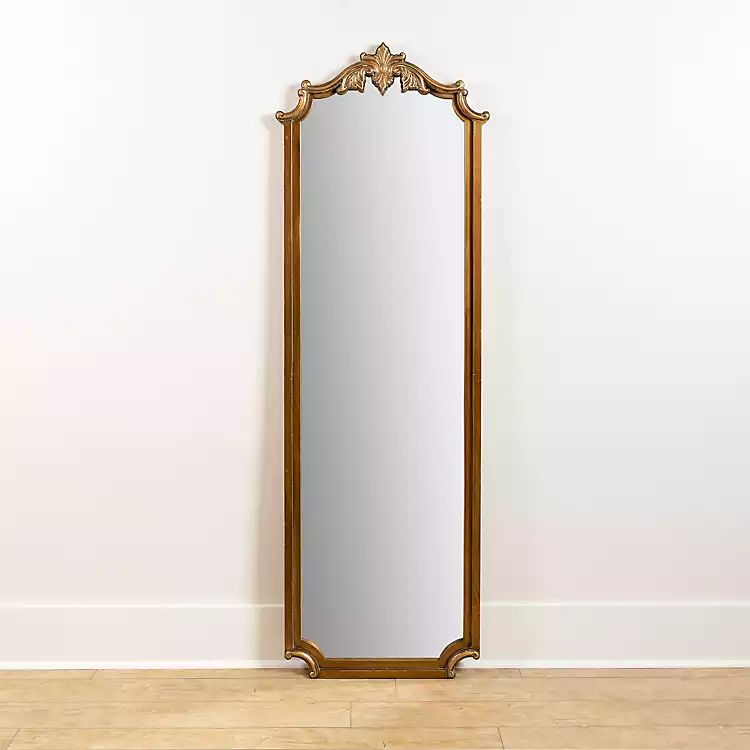 New! Evelyn Antique Gold Leaner Mirror | Kirkland's Home