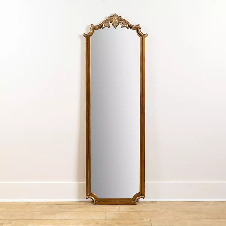 Evelyn Antique Gold Leaner Mirror | Kirkland's Home