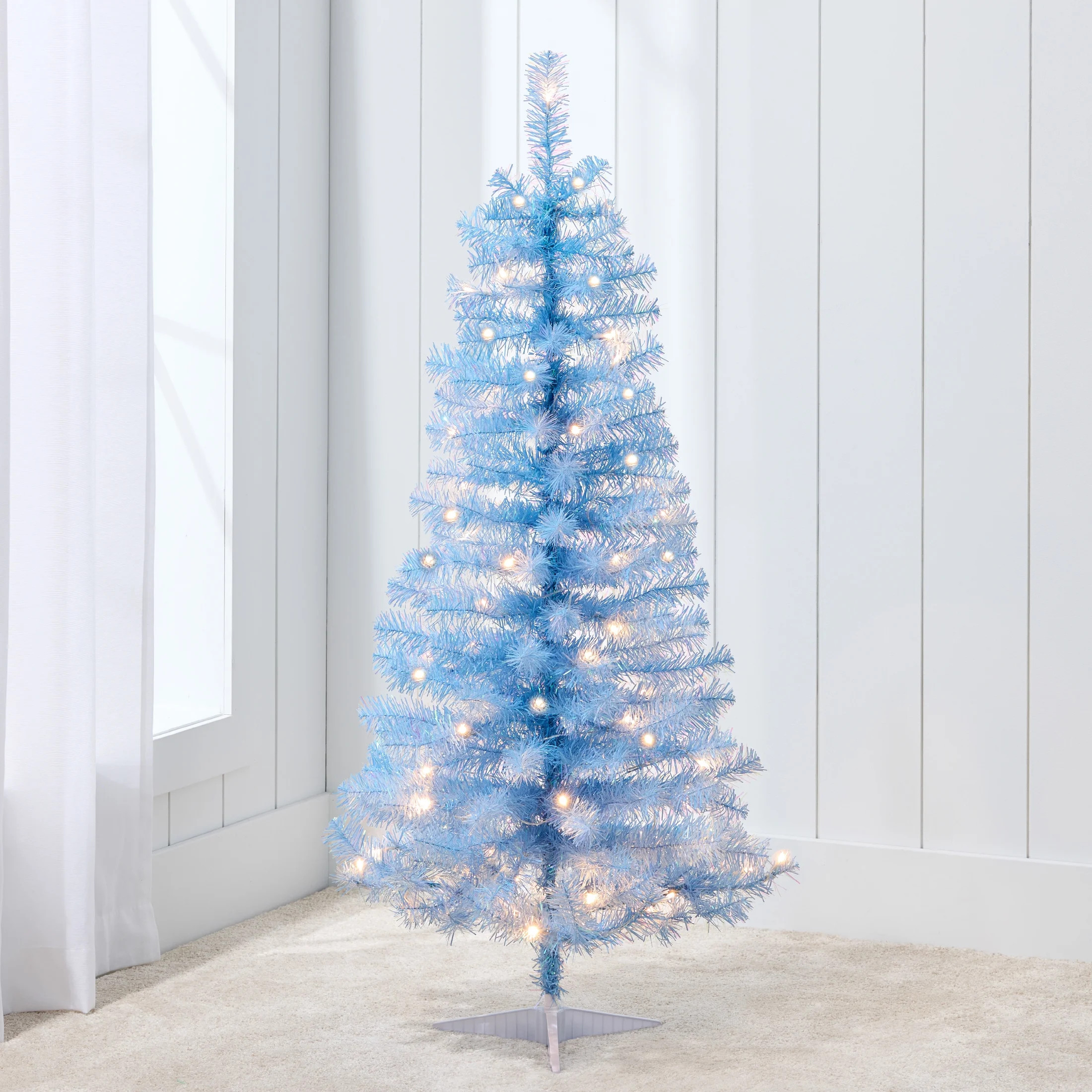Best Choice Products 4ft Prelit Colored Christmas Tree, Artificial Tree Holiday Decor w/ LED Ligh... | Walmart (US)