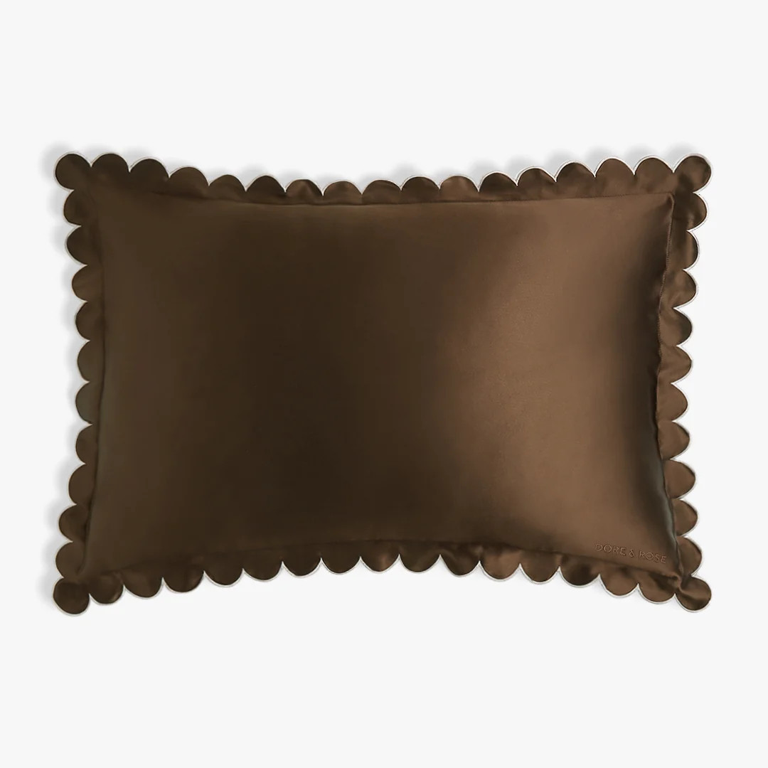 Scalloped Silk Pillowcase | Dore & Rose