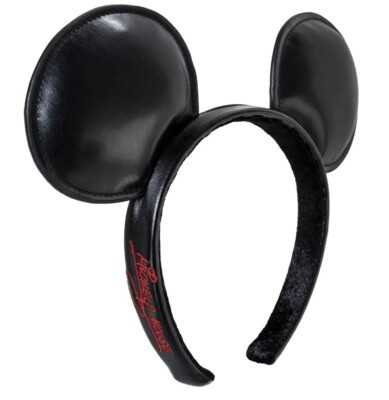 Disney Parks Mickey Mouse Ears Headband Solid Black faux Leather  | eBay | eBay US