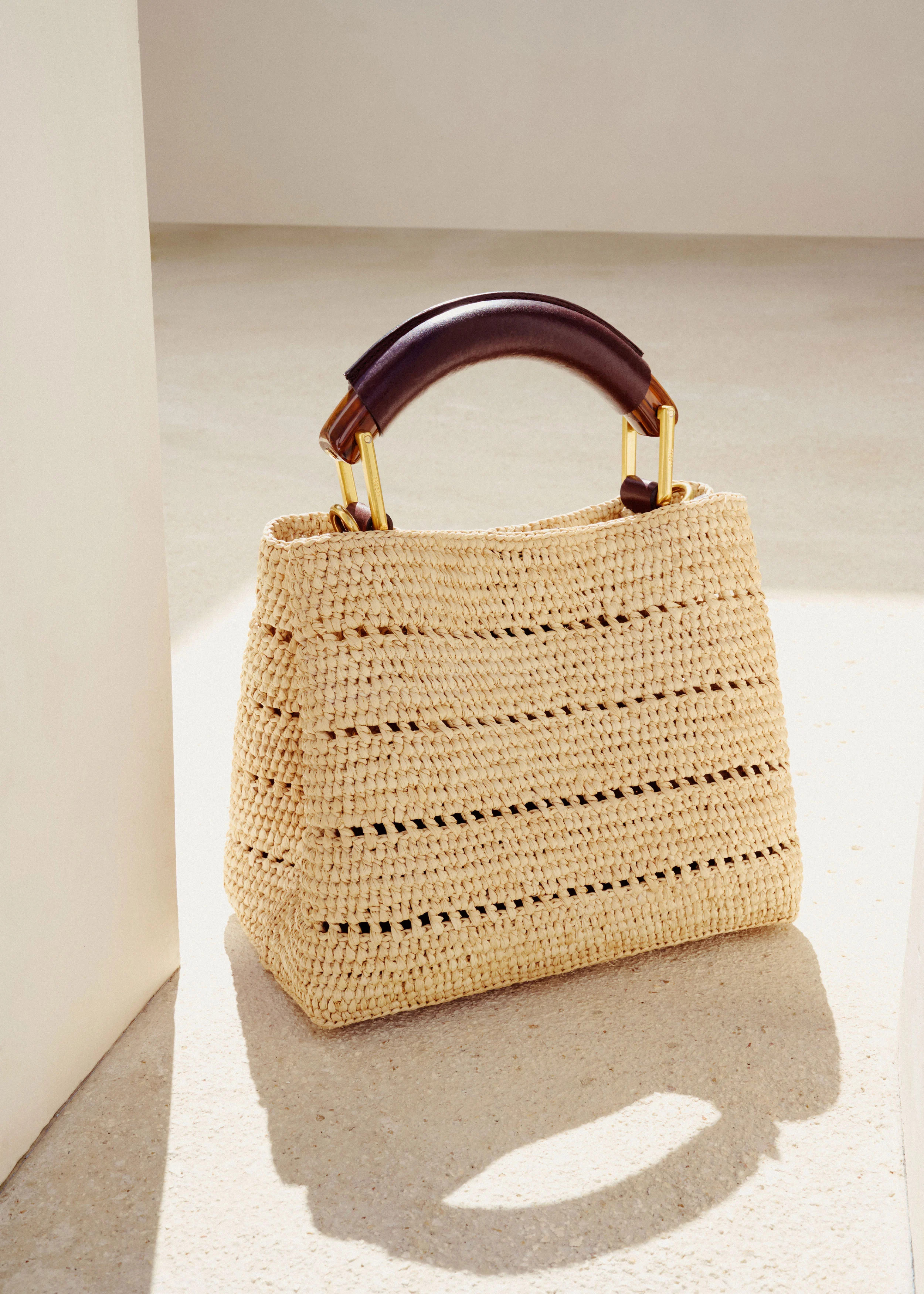 Mini Day Bag Raffia + Leather | ME+EM US