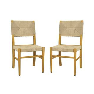 Palaestina Natural Weave Dining Chair, Set of 2 | The Home Depot