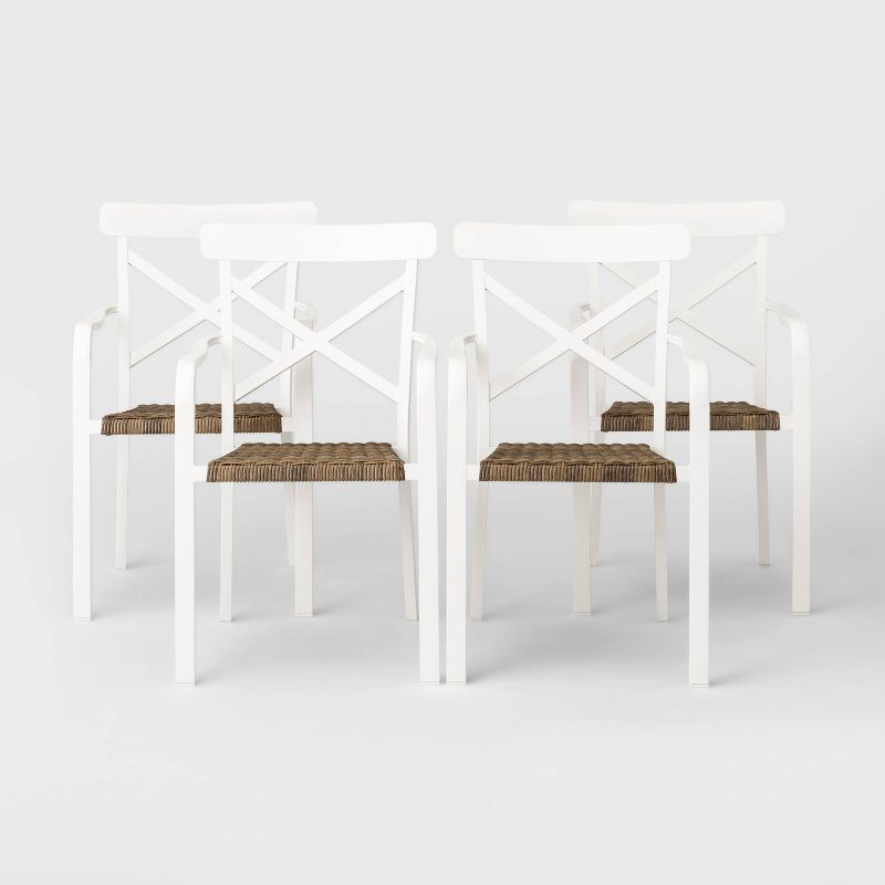 Berkley 4pk Patio Dining Chair - White - Threshold&#8482; | Target