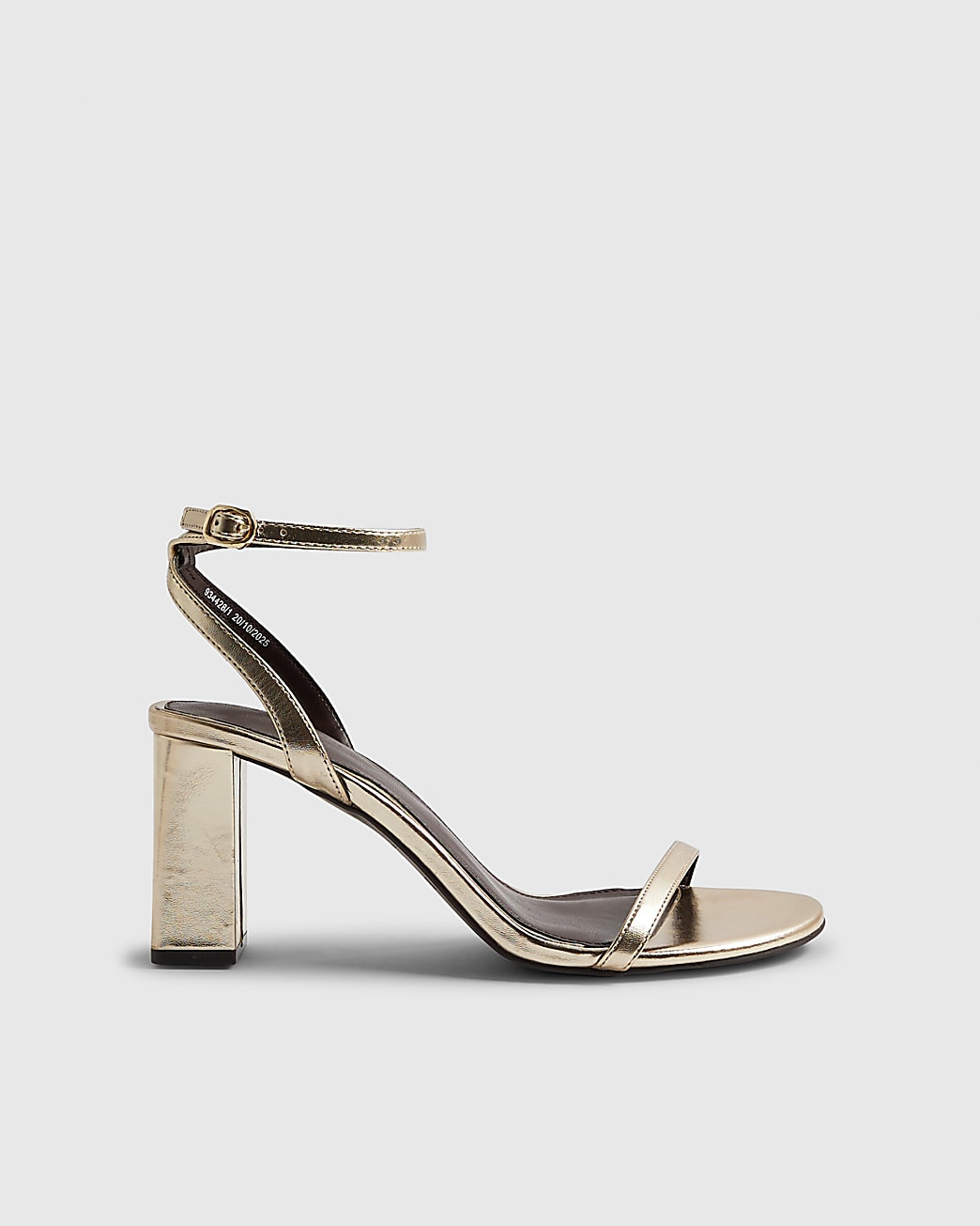 Gold Barely There Heeled Sandals | River Island UK & IE