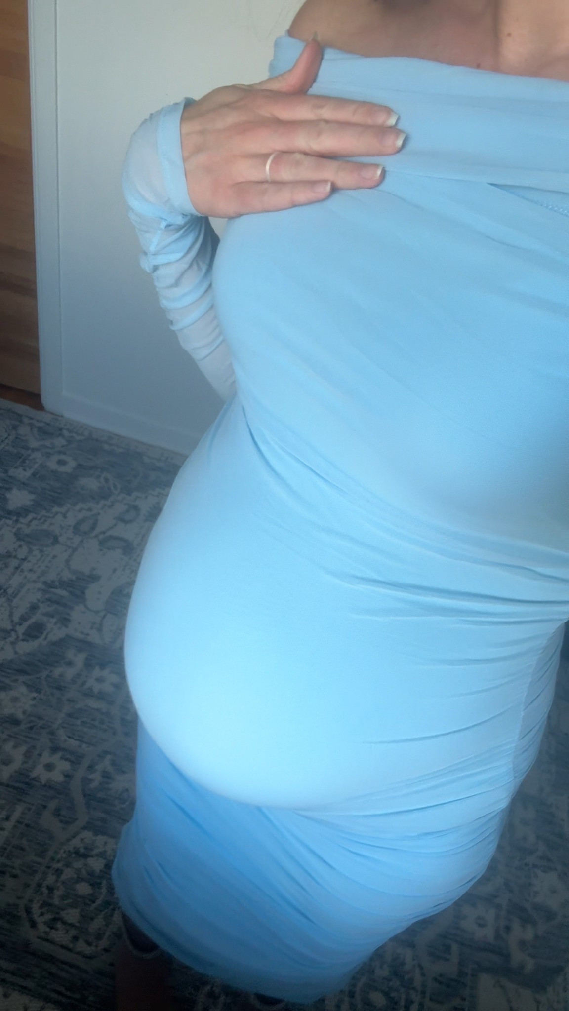 Baby blue baby shower dress
So stretchy and comfy 
Bump friendly
I’m 8 months pregnant so I sized up 
 


#LTKBump #LTKWedding