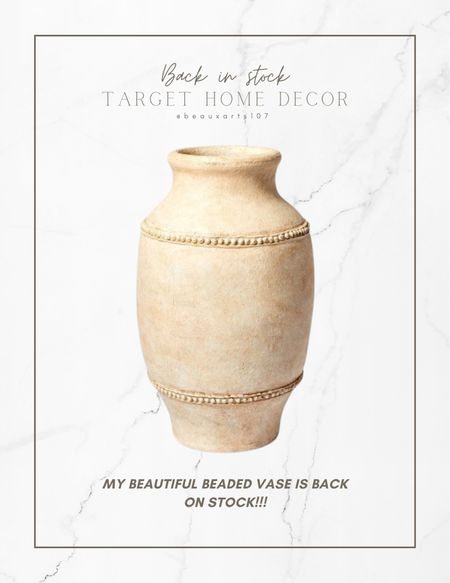 Target beaded vase fav is back in stock! Hurry! 

#LTKhome #LTKunder50 #LTKFind