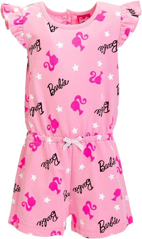 Barbie Toddler Girls' French Terry Sleeveless Romper P-G2R6912Br Girls' one piece outfit | Amazon (US)